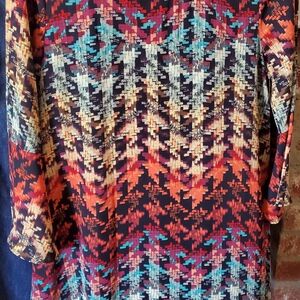 Colorful Geometric Pattern Mini Dress